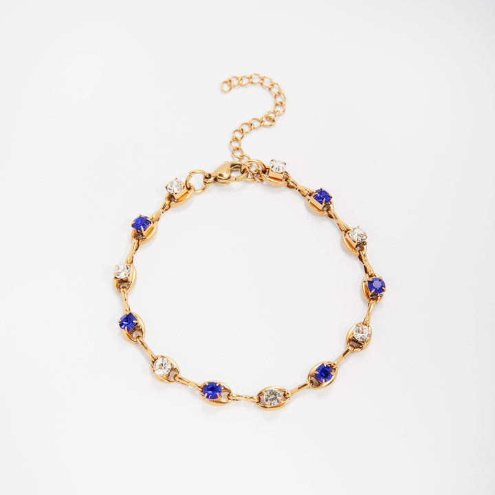 Elegant Gemstone Accent Link Bracelet Bowlift