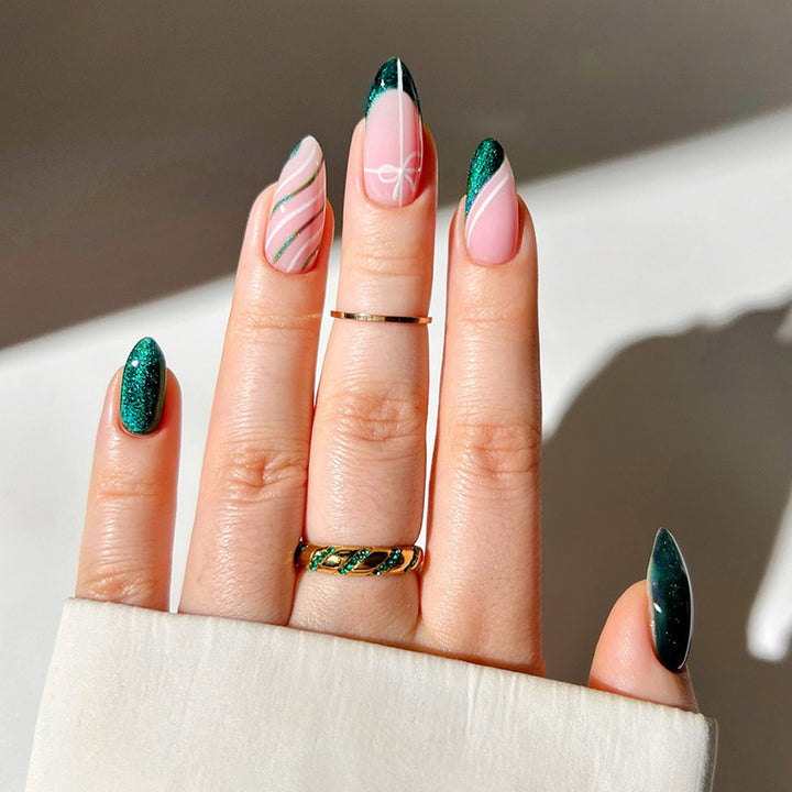 Creative Nail Art Set with Glitter and Ornament Decorations Bowlift