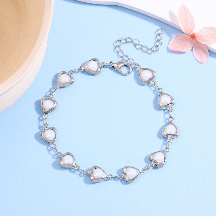 Heart-Shaped Link Anklet Bowlift