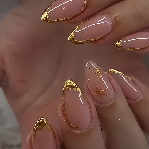Acrylic nail kit with glamorous golden accents Bowlift