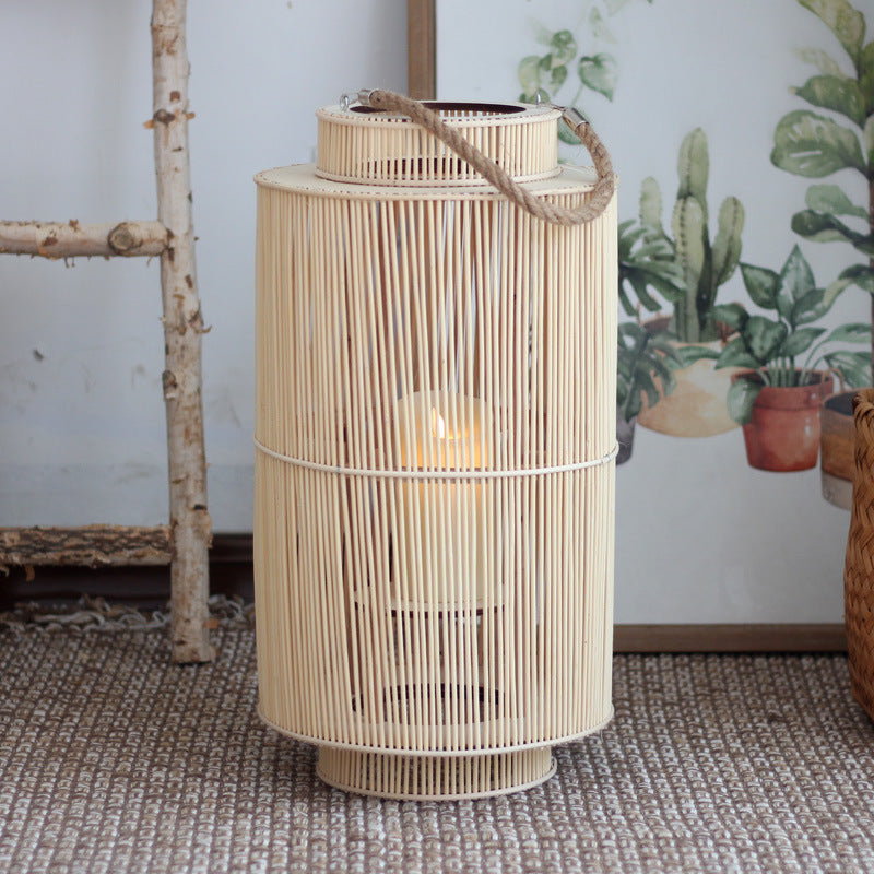 Decorative lantern made of woven material Bowlift