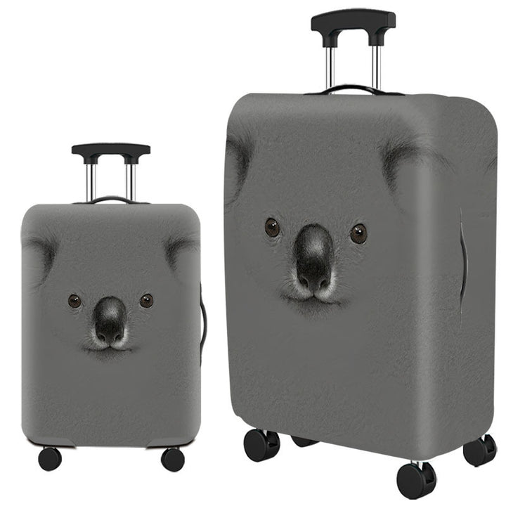 Tropical Leaf Print Hard Shell Luggage Bowlift