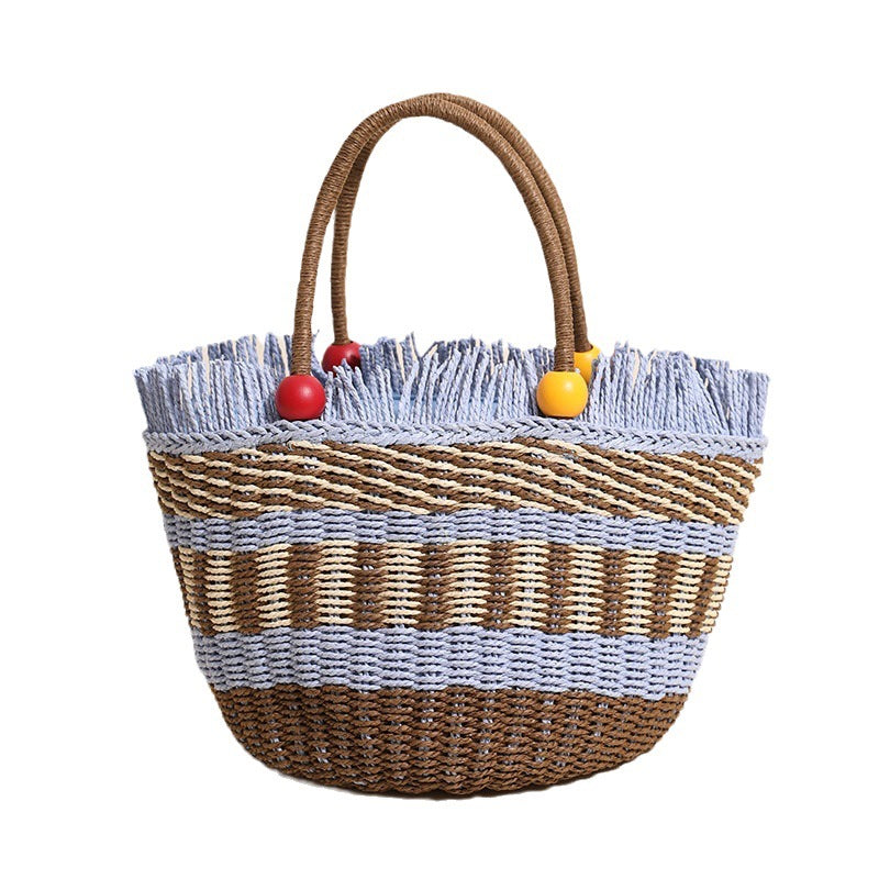 Stylish tote bag with colorful fringes Bowlift