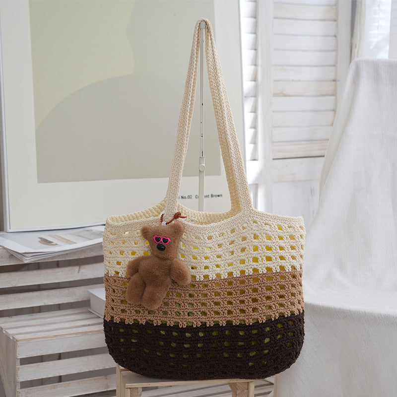 Handmade straw bag with cute tag Bowlift