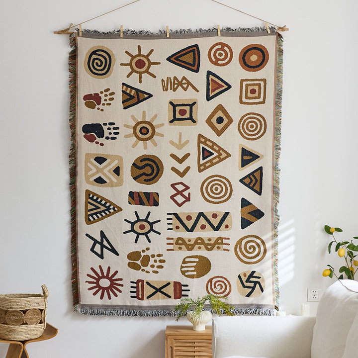 Artistic Woven Tapestry Throw