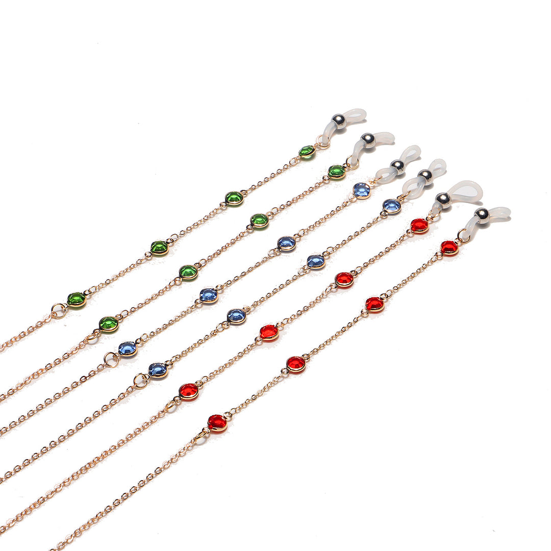 Elegant Gemstone Eyewear Chain Bowlift