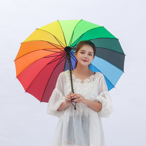 Ladies Rainbow Umbrella Bowlift