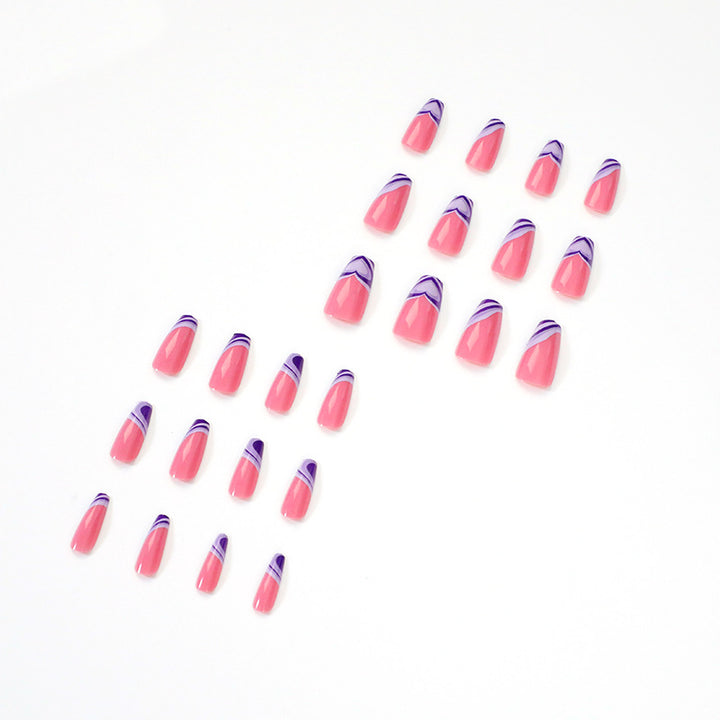 Artistic acrylic nails with creative heart and wave patterns Bowlift
