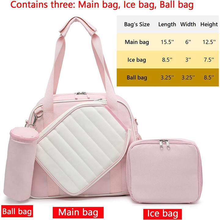 Multifunctional pickleball sports bag with insulated compartment and accessories Bowlift