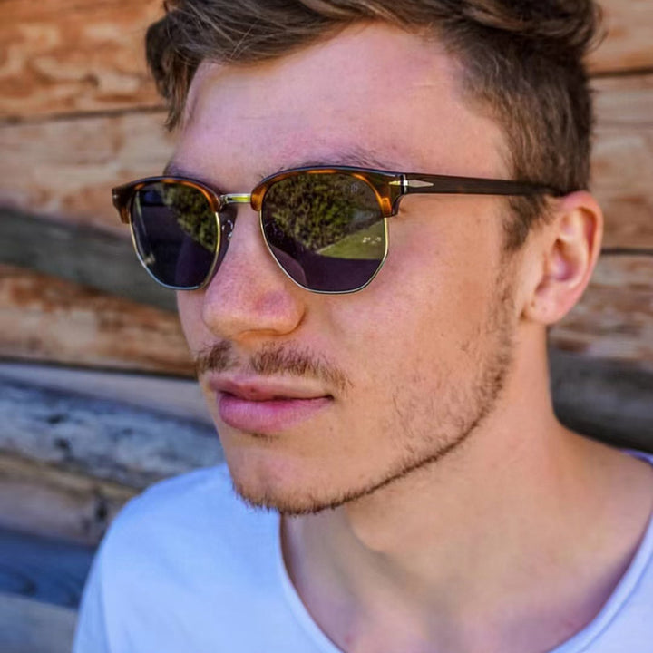 Women's geometric sunglasses with luxury frame Bowlift
