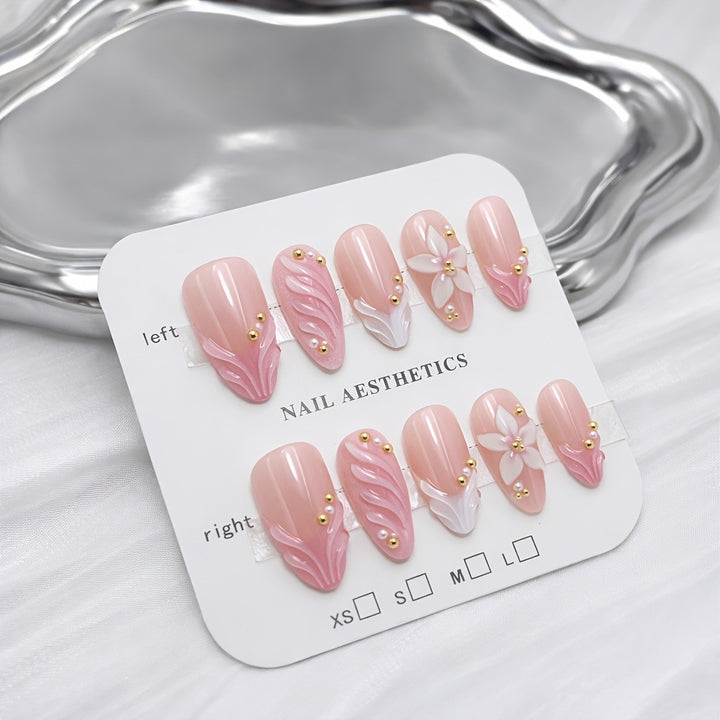 Elegant Floral Nail Set Bowlift