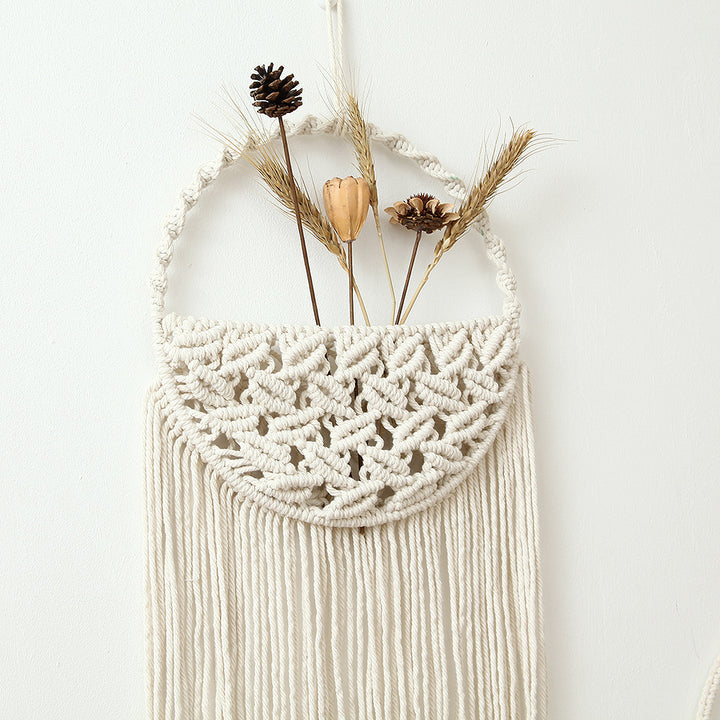 Macramé Wall Hanging Decor with Fringe Details Bowlift