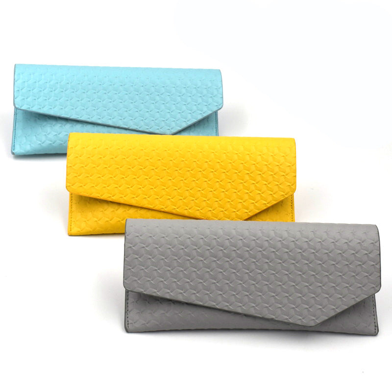 Textured Leather Clutch Wallet Bowlift