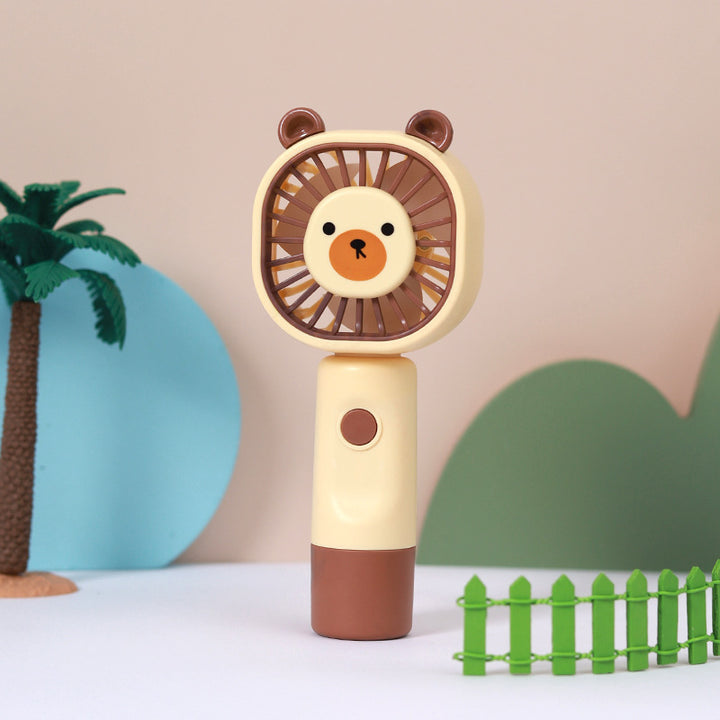 Women Portable Hand Fan in Bear Design Bowlift