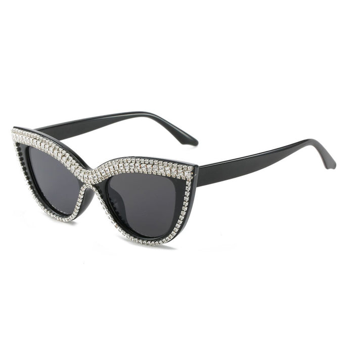 Statement Cat-Eye Sunglasses with Crystal Detailing Bowlift
