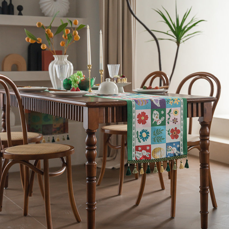 Decorative Tasseled Table Runner
