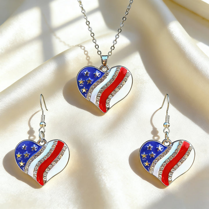 Women nan jewelry set flip-flop pendant and earrings with enamel and zirconia Bowlift