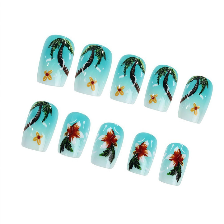 Nail Art Design with tropical motifs Bowlift
