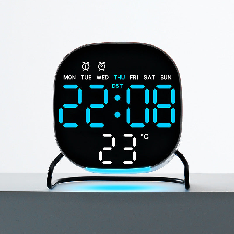 Digital alarm clock with temperature and calendar display Bowlift