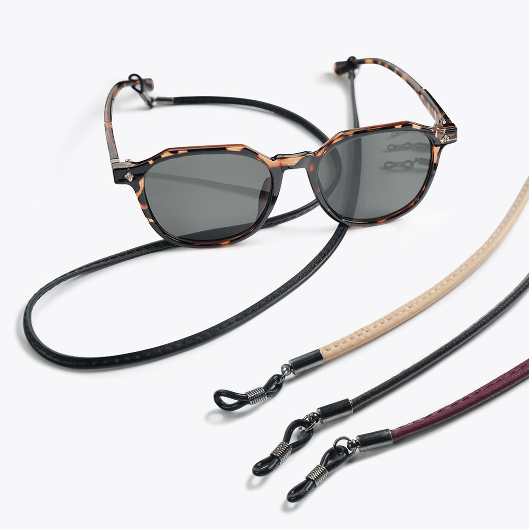 Stylish Leather Eyewear Retainer Bowlift