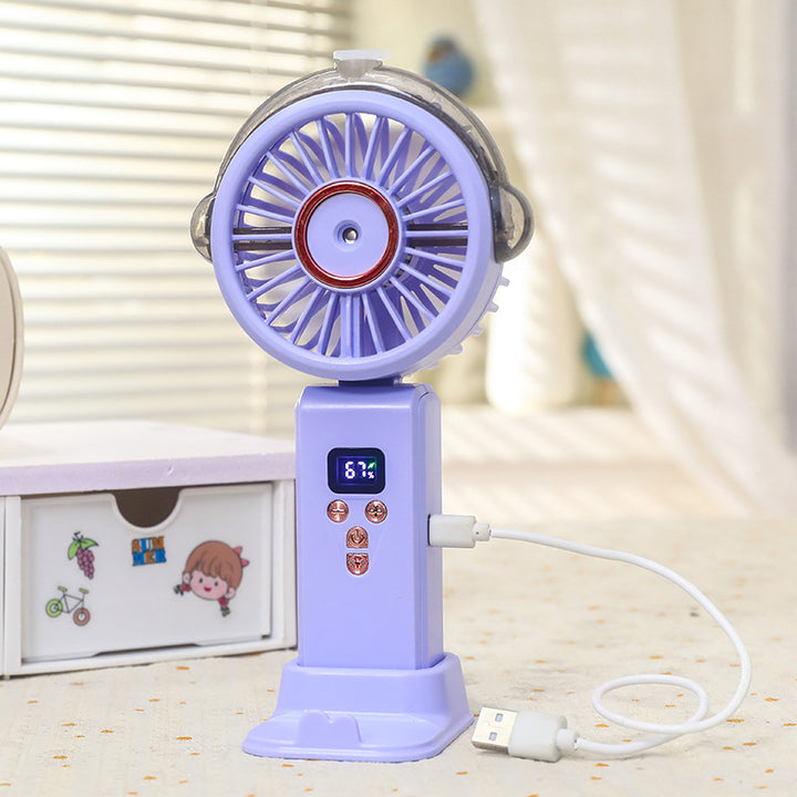 Women's portable USB mini fan with spray function Bowlift