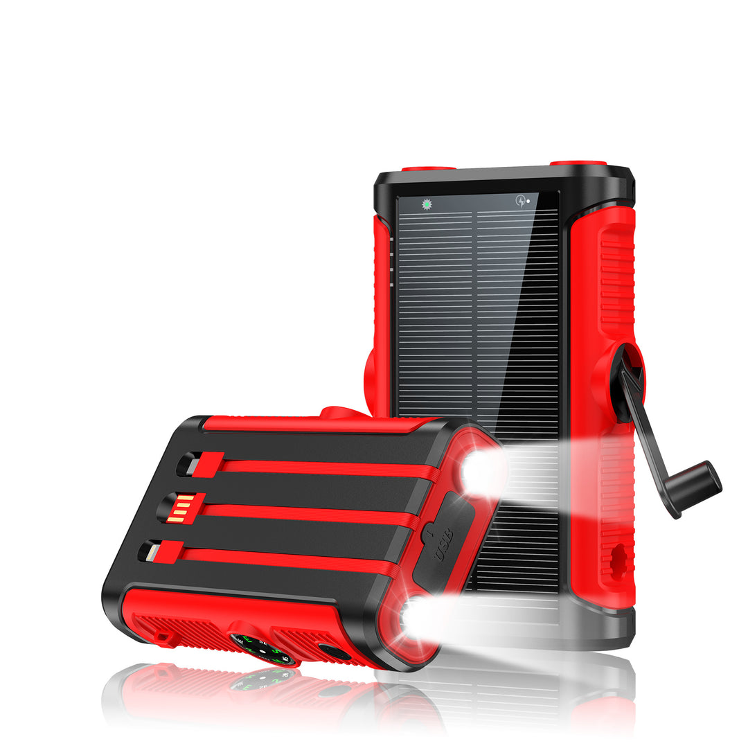 Multifunctional Solar Powerbank with Hand Crank Bowlift