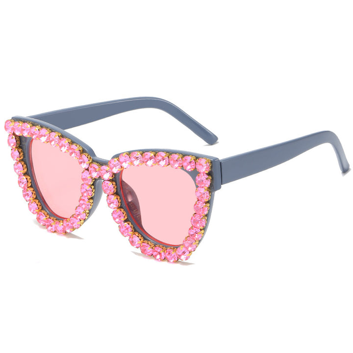 Women’s extravagant oversized sunglasses with crystal embellishments Bowlift