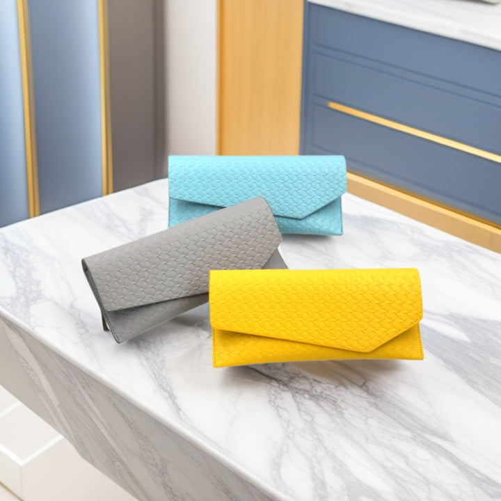 Textured Leather Clutch Wallet Bowlift