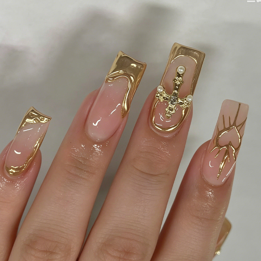 Decorative Long Acrylic Nail Tips Bowlift