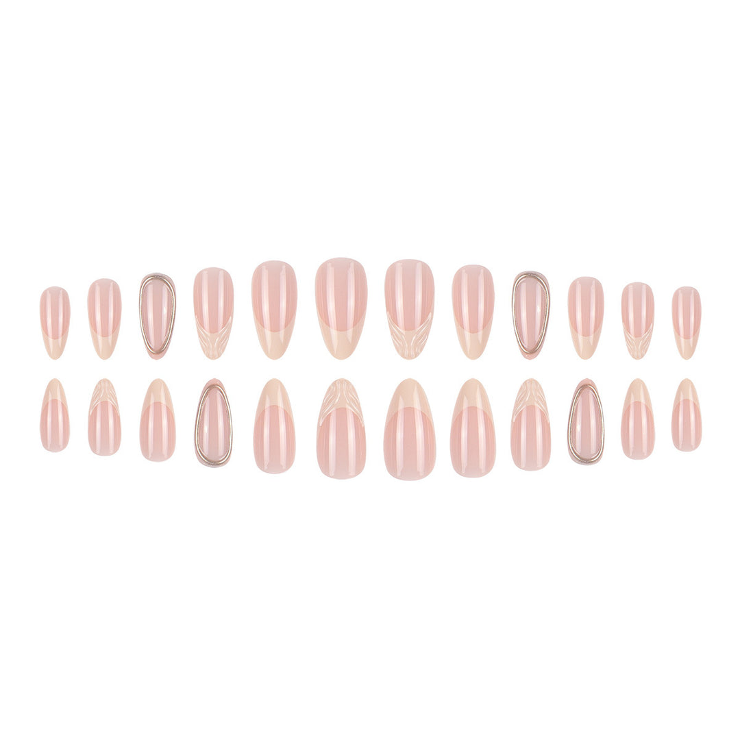 Elegant Stiletto Press-On Nail Set Bowlift