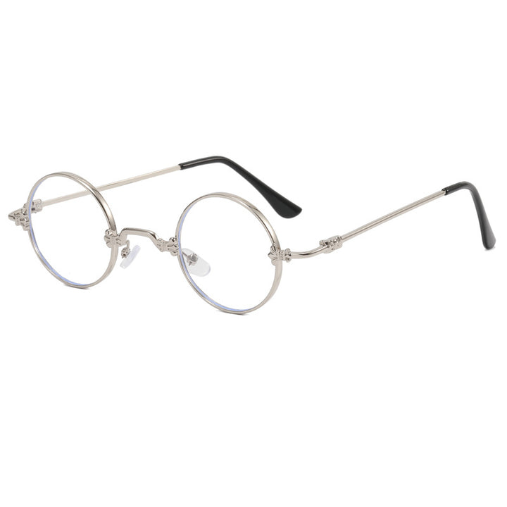 Ladies fashionable round glasses with high-quality metal frame and flexible temples Bowlift