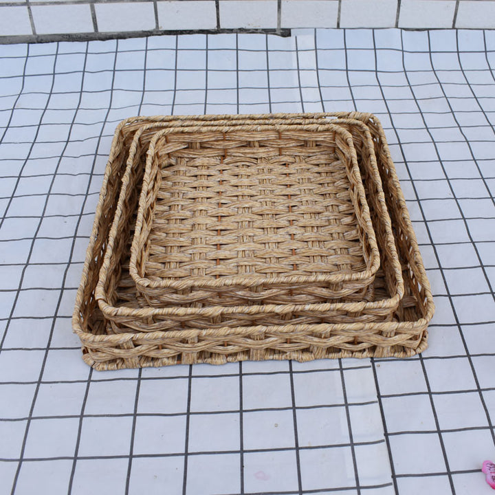 Natural Woven Serving Basket Set Bowlift