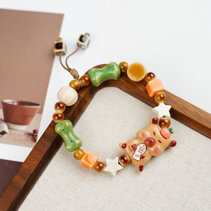 Heart-Shaped Beaded Bracelet Bowlift