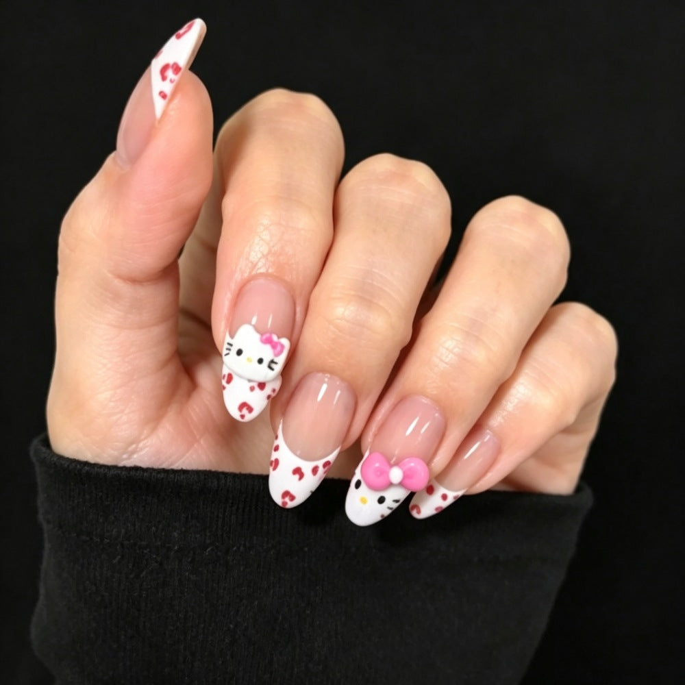 Character-Embellished Press-On Nail Set Bowlift