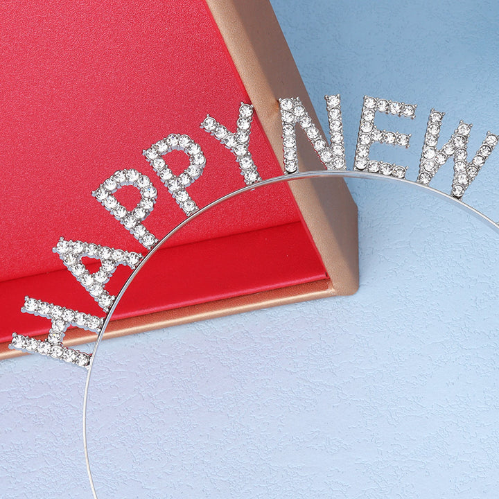 Ladies Glitter Hair Band with "Happy New Year" inscription Bowlift