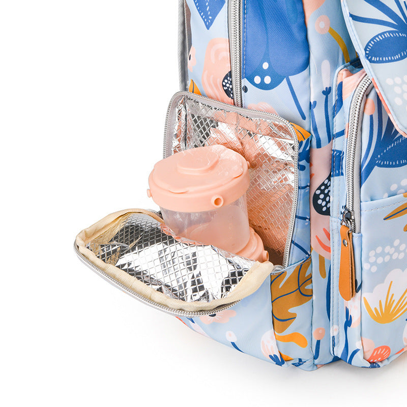 Versatile Floral Print Backpack Bowlift