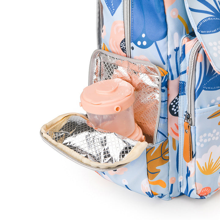 Versatile Floral Print Backpack Bowlift