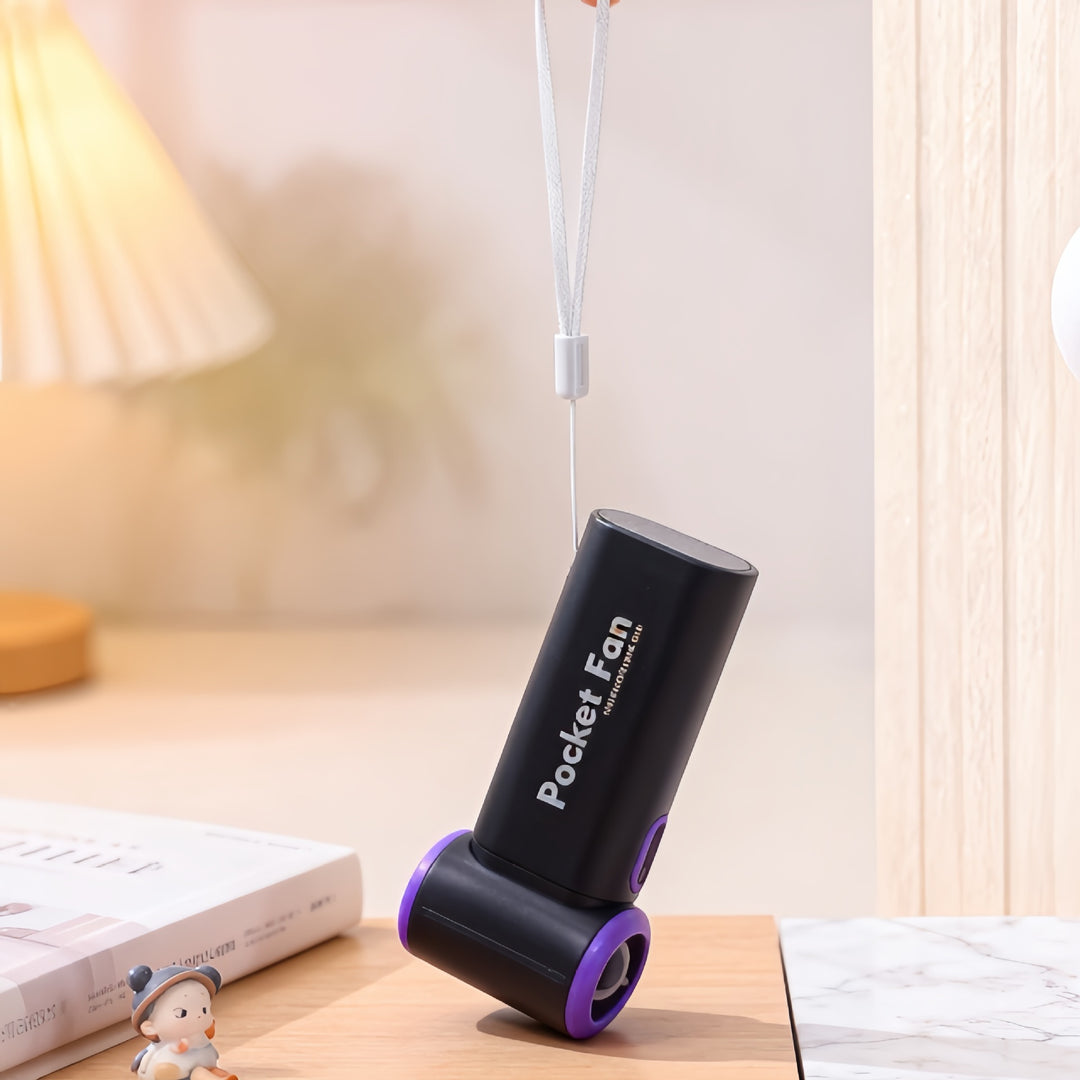 Women Portable USB Fan with Digital Display Bowlift