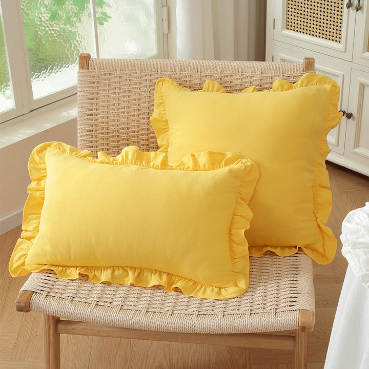 Frilled Decorative Throw Pillow