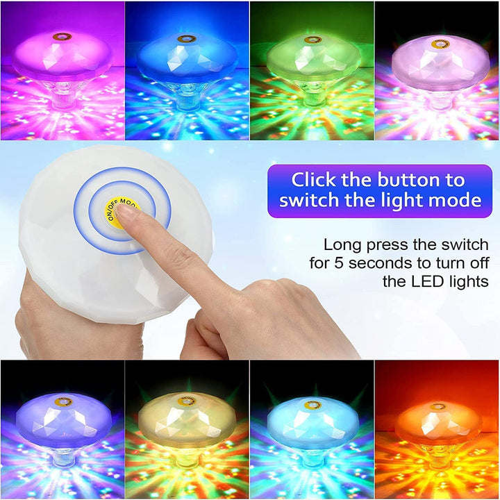Outdoor LED Waterproof Diamond Pool Light Floating Decor