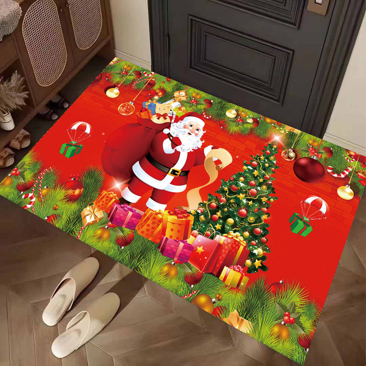 Elegant Holiday-Themed Welcome Mat