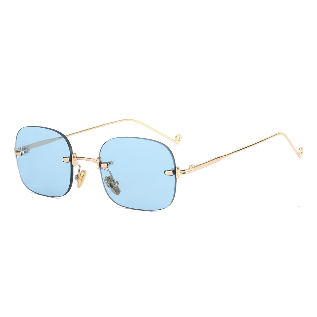 Women's Elegant Square Sunglasses with Luxurious Metal Frame Bowlift