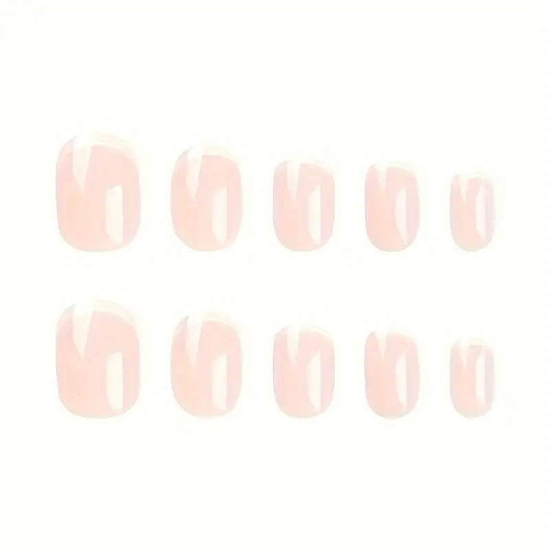 Classic French Tip Press-On Nails Bowlift