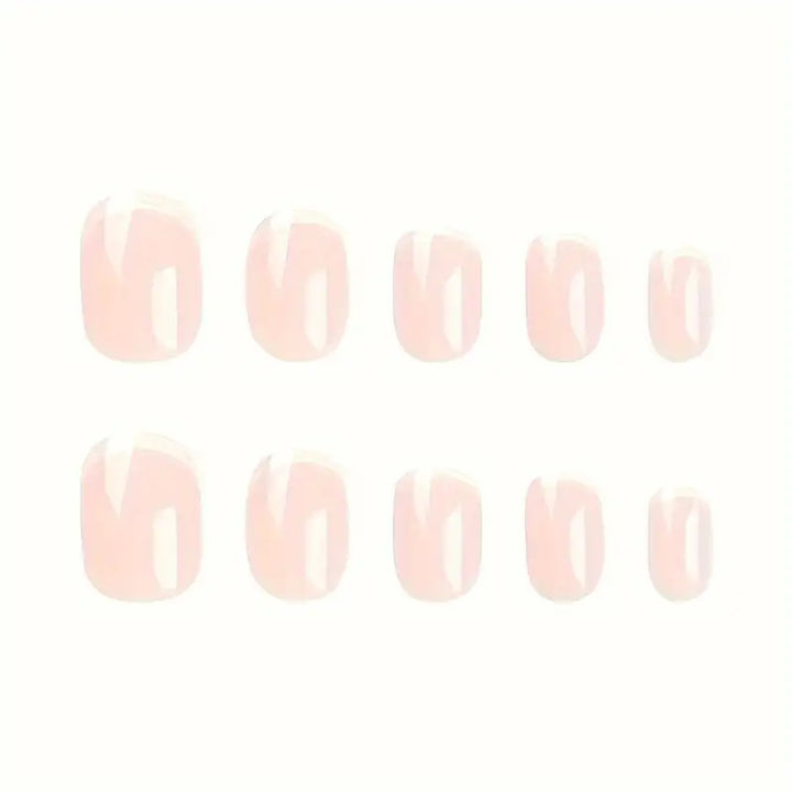 Classic French Tip Press-On Nails Bowlift
