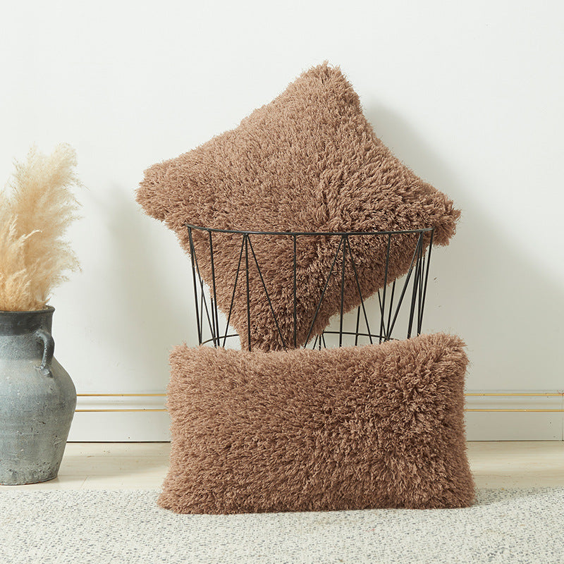 Plush Textured Decorative Throw Pillow