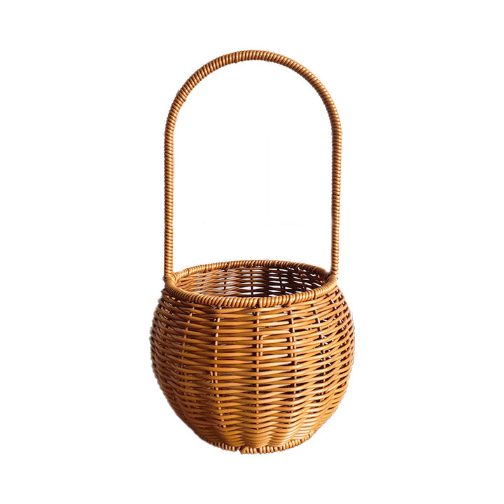 Handcrafted Wicker Storage Basket with Handle Bowlift