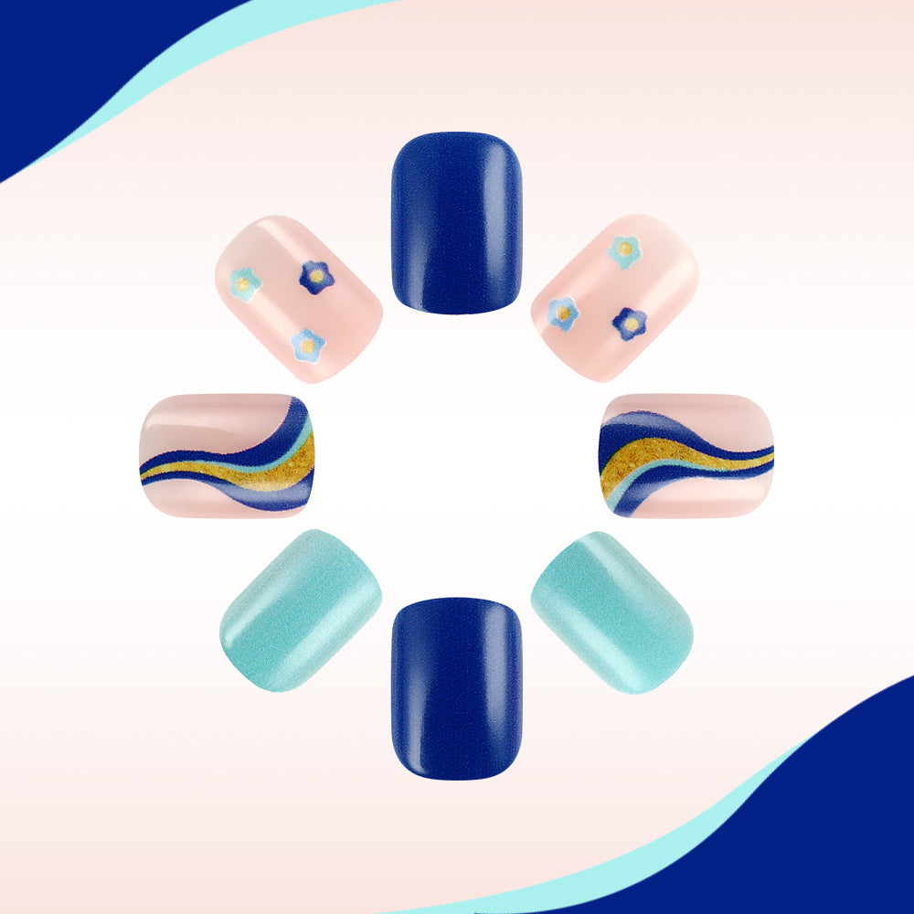 Artistic Floral Acrylic Press-On Nails Bowlift