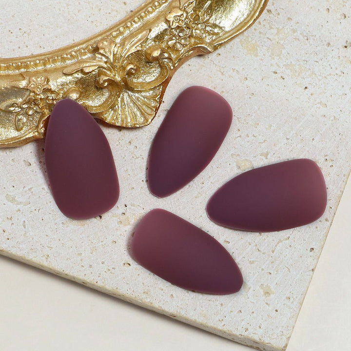 Matte Stiletto Press-On Nails Bowlift