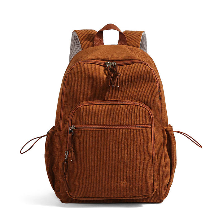 Textured Corduroy Travel Backpack Bowlift
