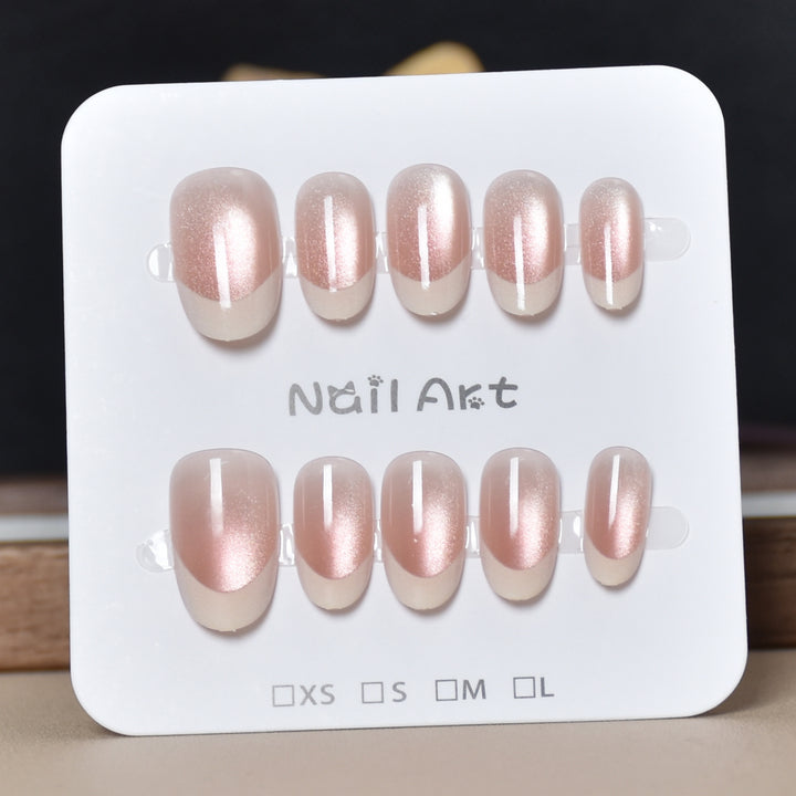 Luxury French Tip Press-On Nails Bowlift